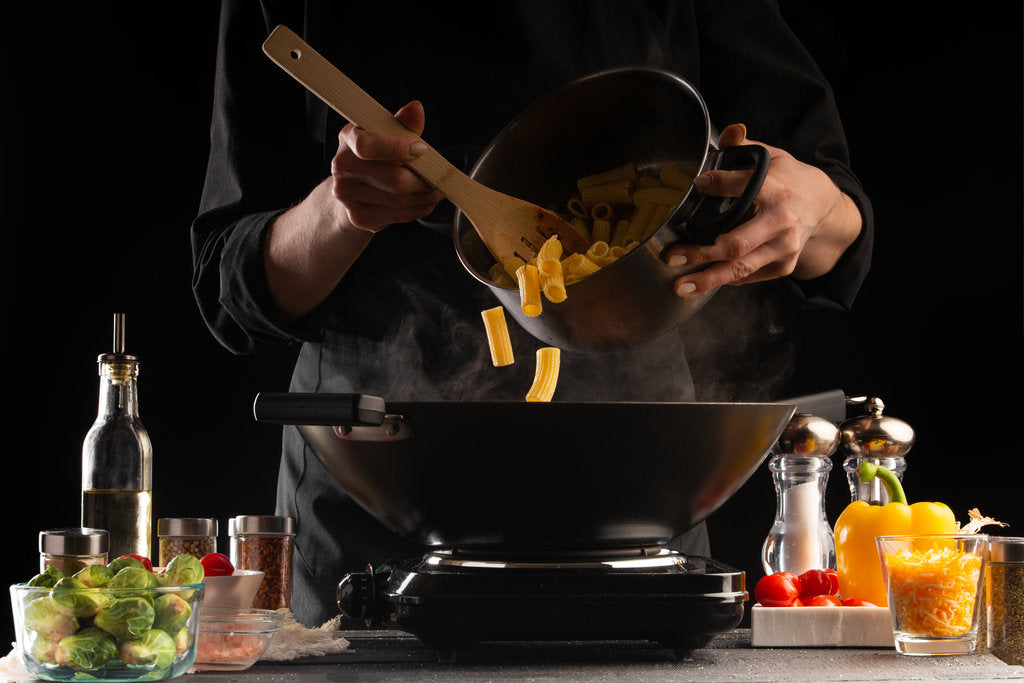 how to remove sticky residue from wok