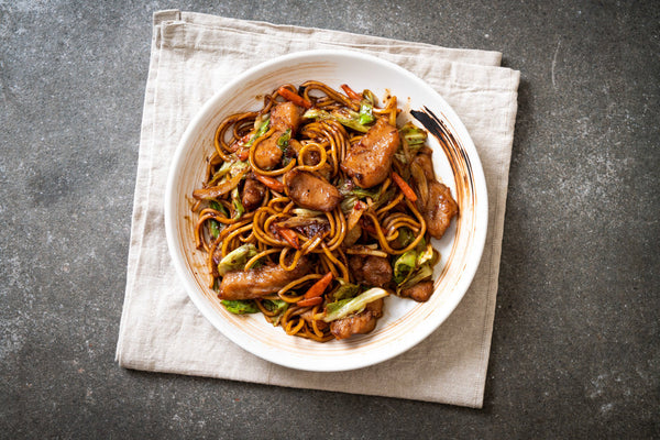 Pork Stir Fry With Teriyaki Sauce And Crisp Vegetables