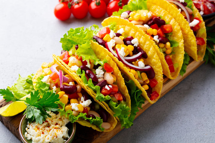 Vegan Tacos: Spicy Beans and Tofu Walnut Filling
