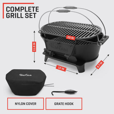 Cast Iron Hibachi Grill for Hibachi at Home - Uno Casa